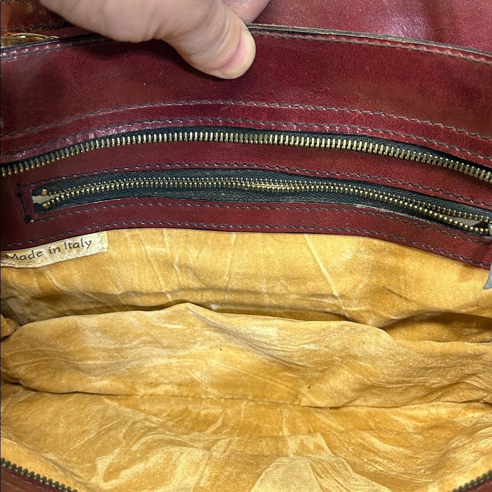 Vintage IGOR style Luxurious Brown Red Leather Bag - Picture 3 of 7